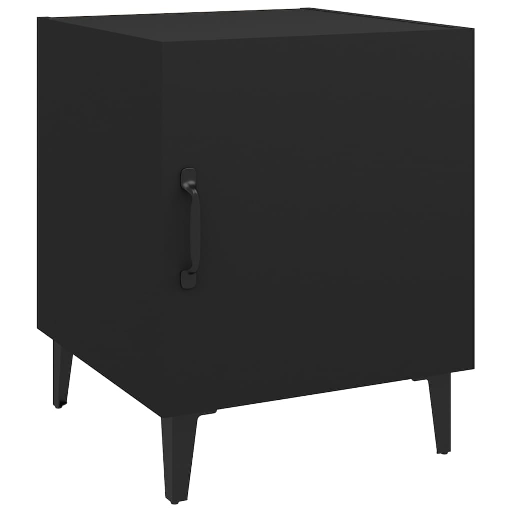 Tables de chevet 2 pcs. Matériau bois noir