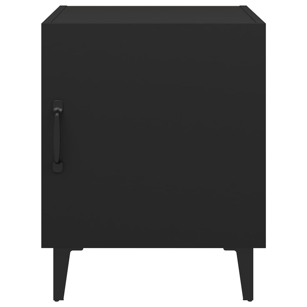 Tables de chevet 2 pcs. Matériau bois noir