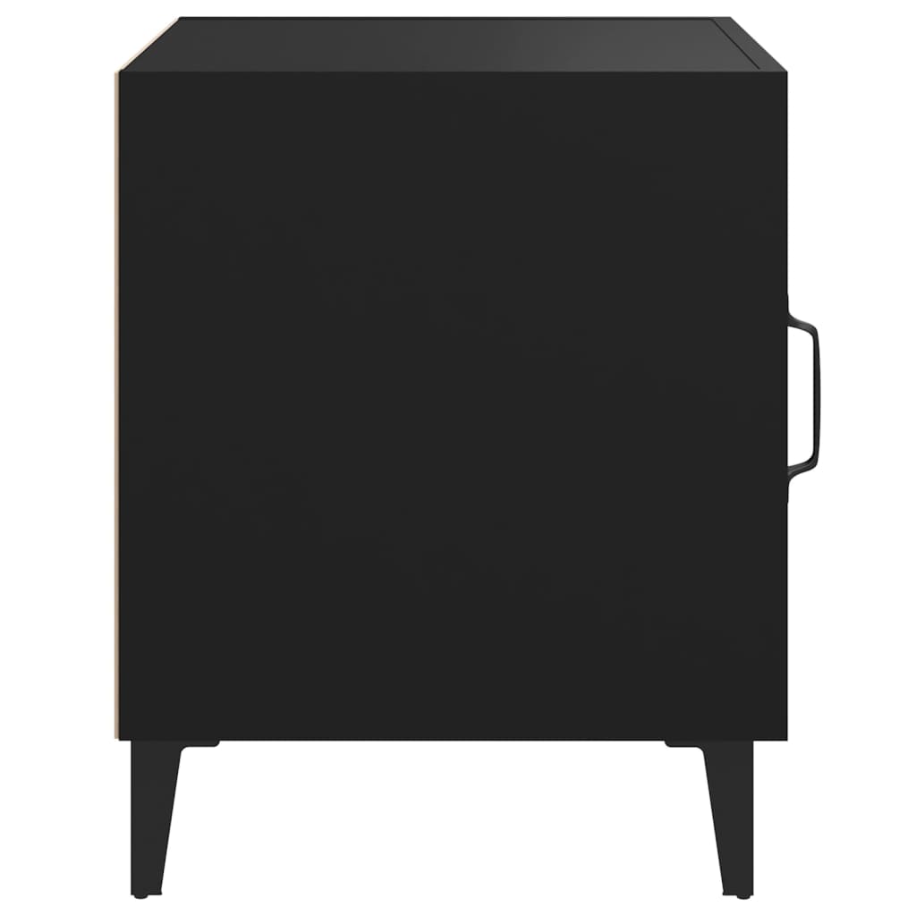 Tables de chevet 2 pcs. Matériau bois noir
