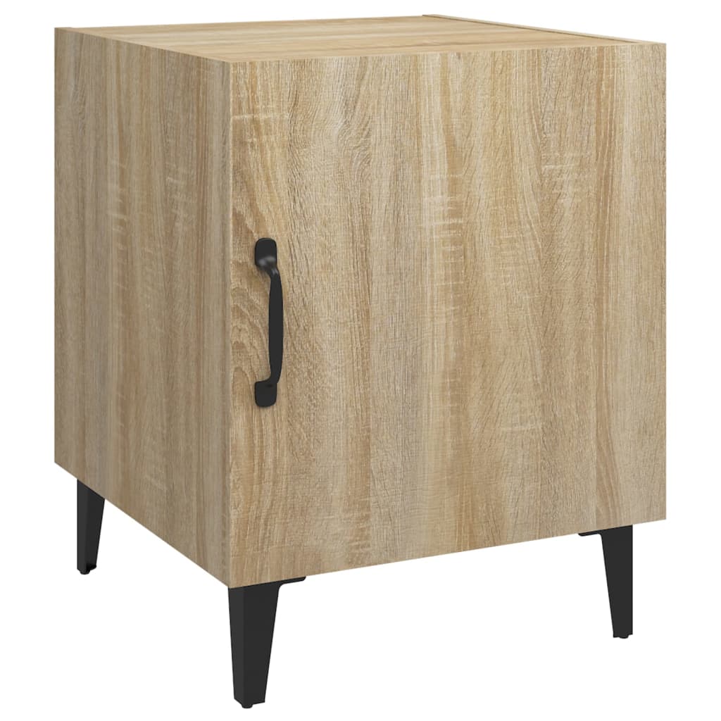 Tables de chevet 2 pièces en bois de chêne Sonoma