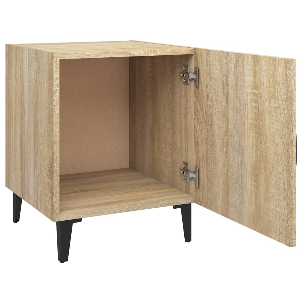 Tables de chevet 2 pièces en bois de chêne Sonoma