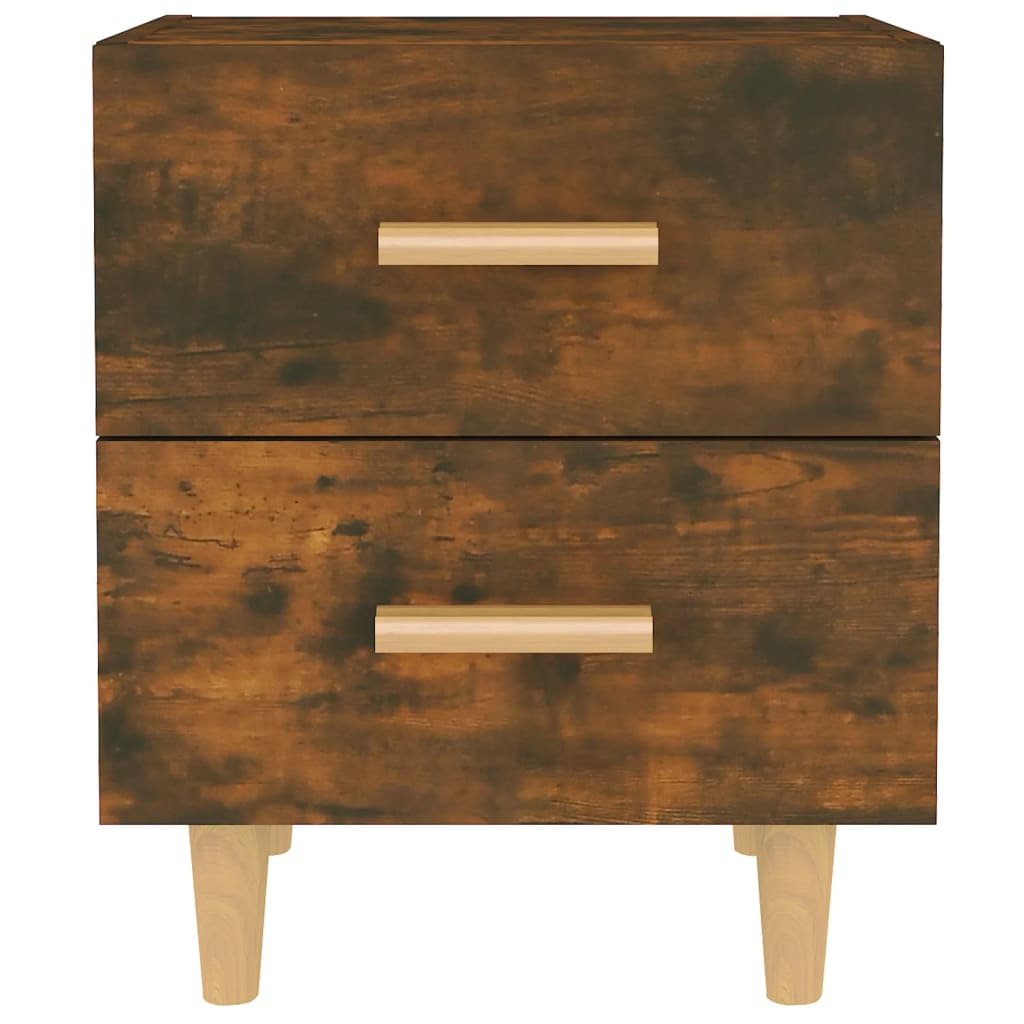 Tables de chevet 2 pcs. chêne fumé 40x35x47,5 cm