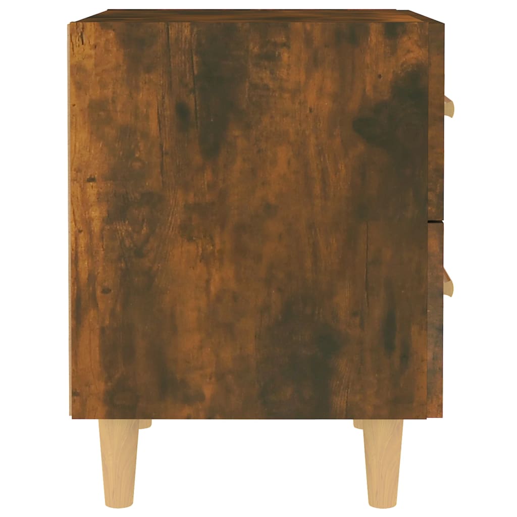 Tables de chevet 2 pcs. chêne fumé 40x35x47,5 cm