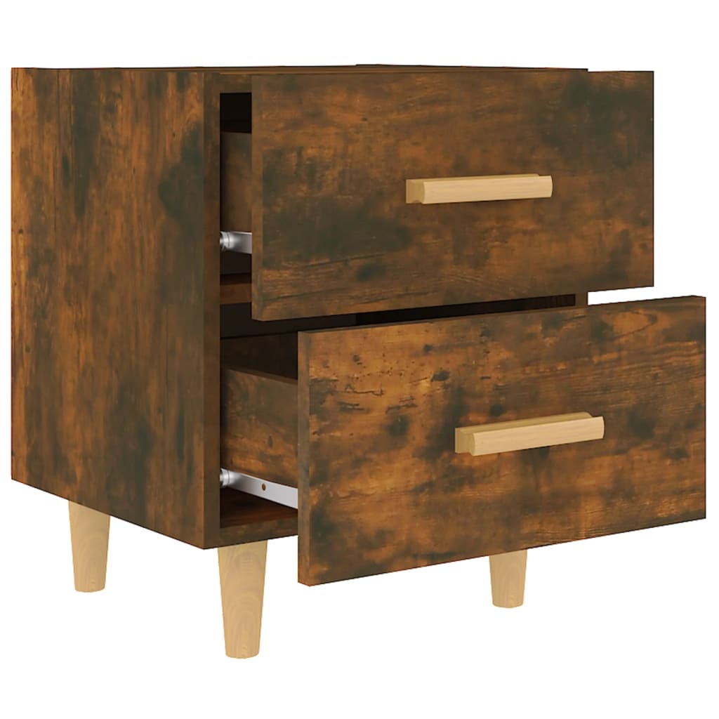 Tables de chevet 2 pcs. chêne fumé 40x35x47,5 cm