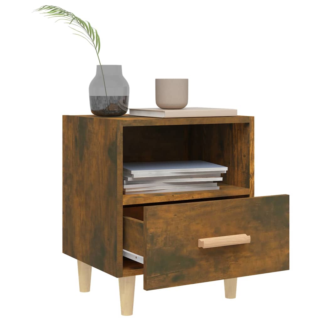 Bedside table smoked oak 40x35x47 cm