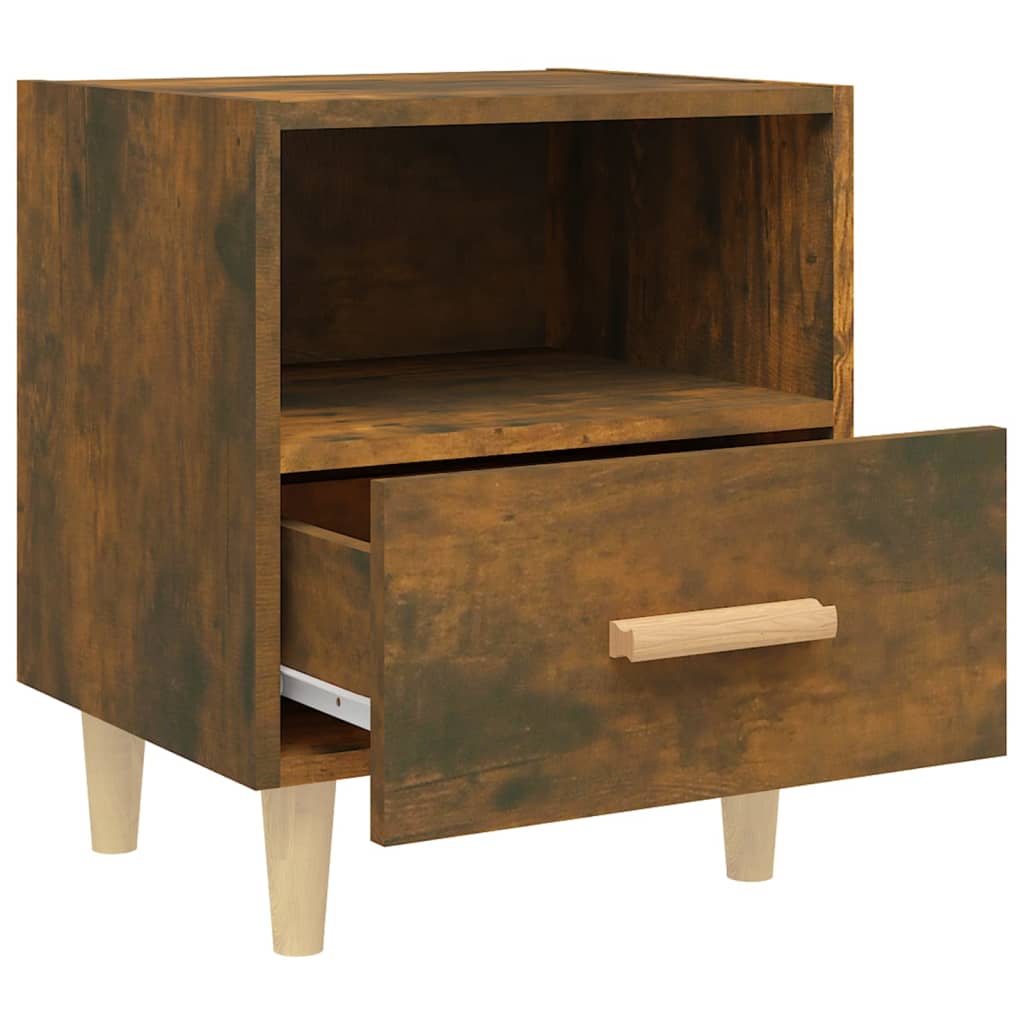 Bedside table smoked oak 40x35x47 cm
