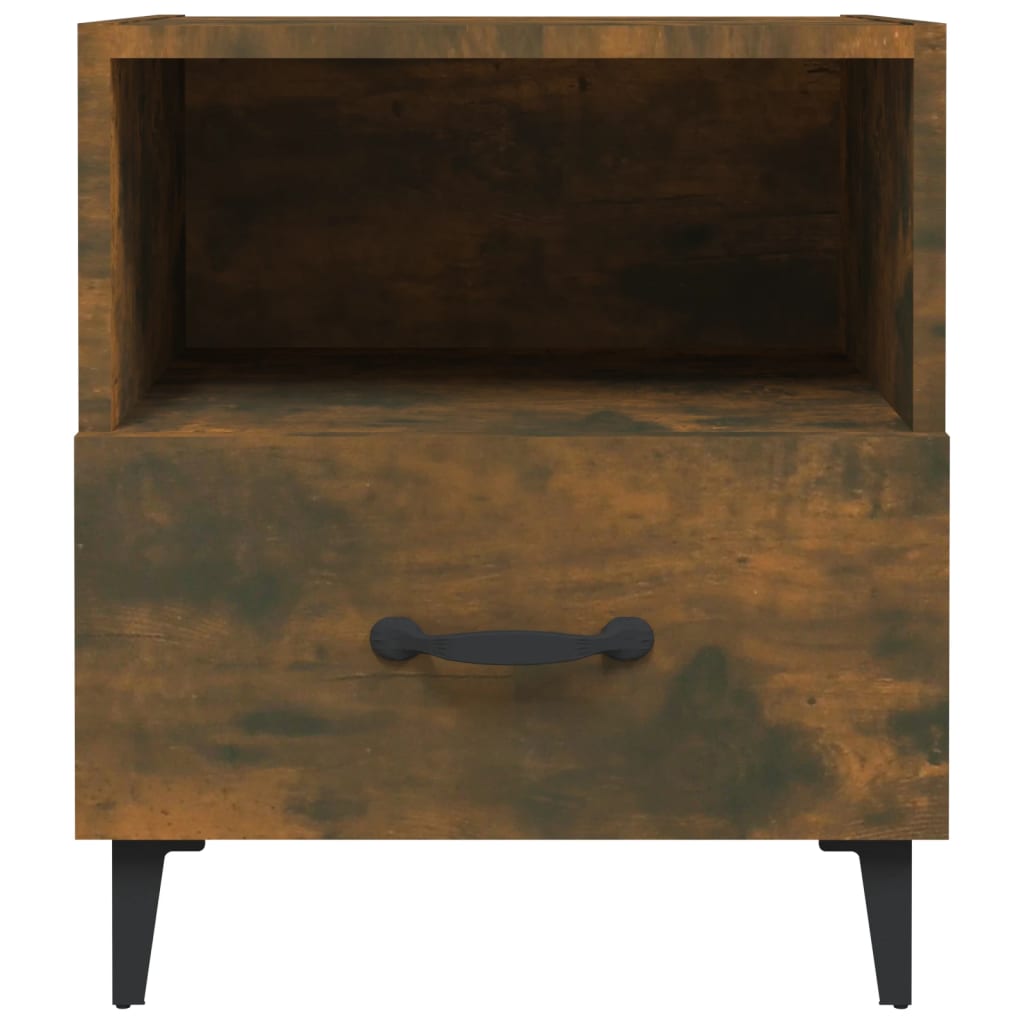 Tables de chevet 2 pcs. Matériau en bois de chêne fumé