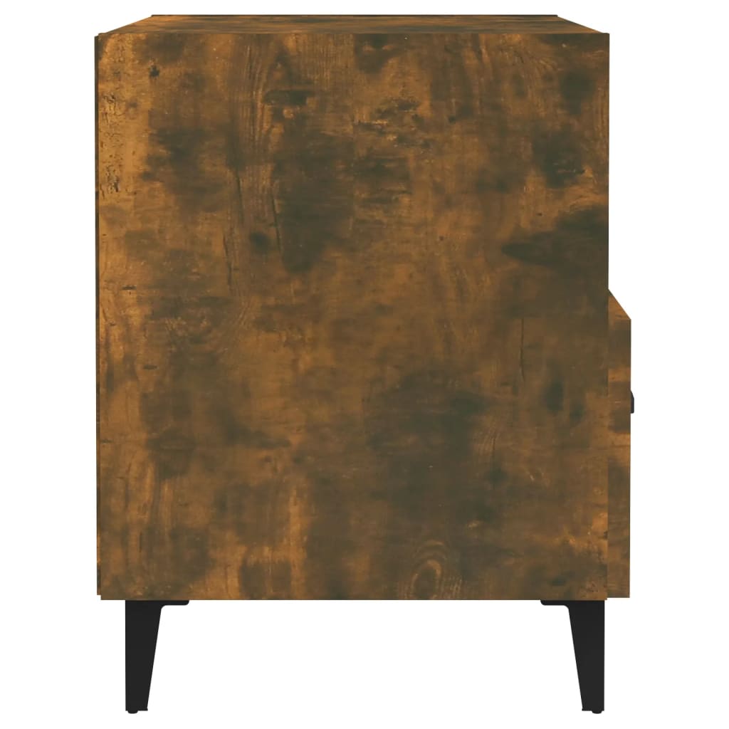 Tables de chevet 2 pcs. Matériau en bois de chêne fumé