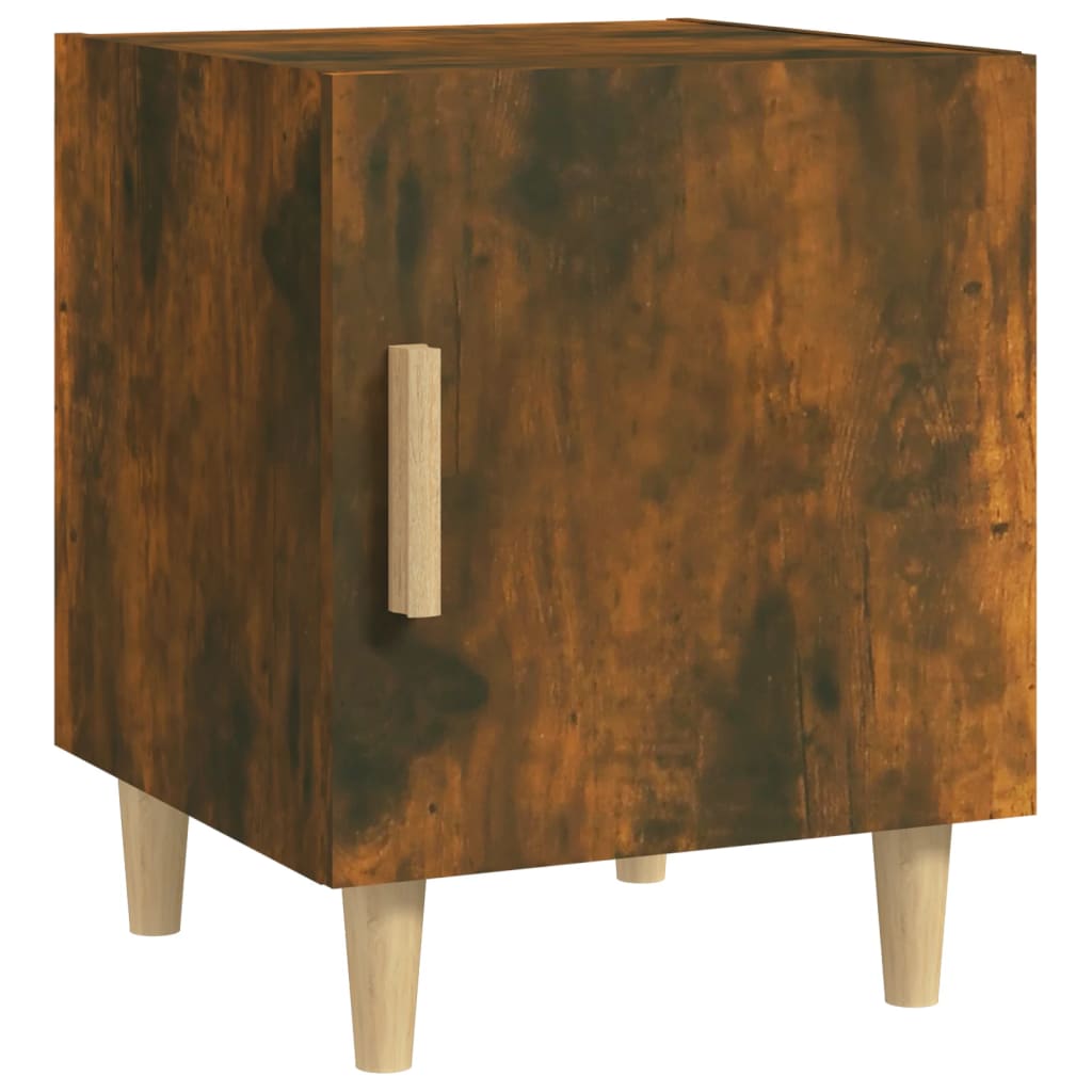 Tables de chevet 2 pcs. Matériau en bois de chêne fumé
