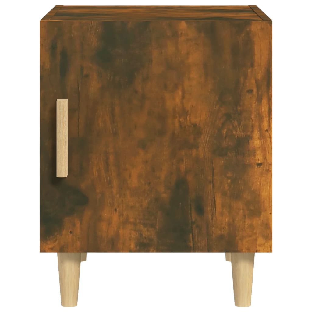 Tables de chevet 2 pcs. Matériau en bois de chêne fumé