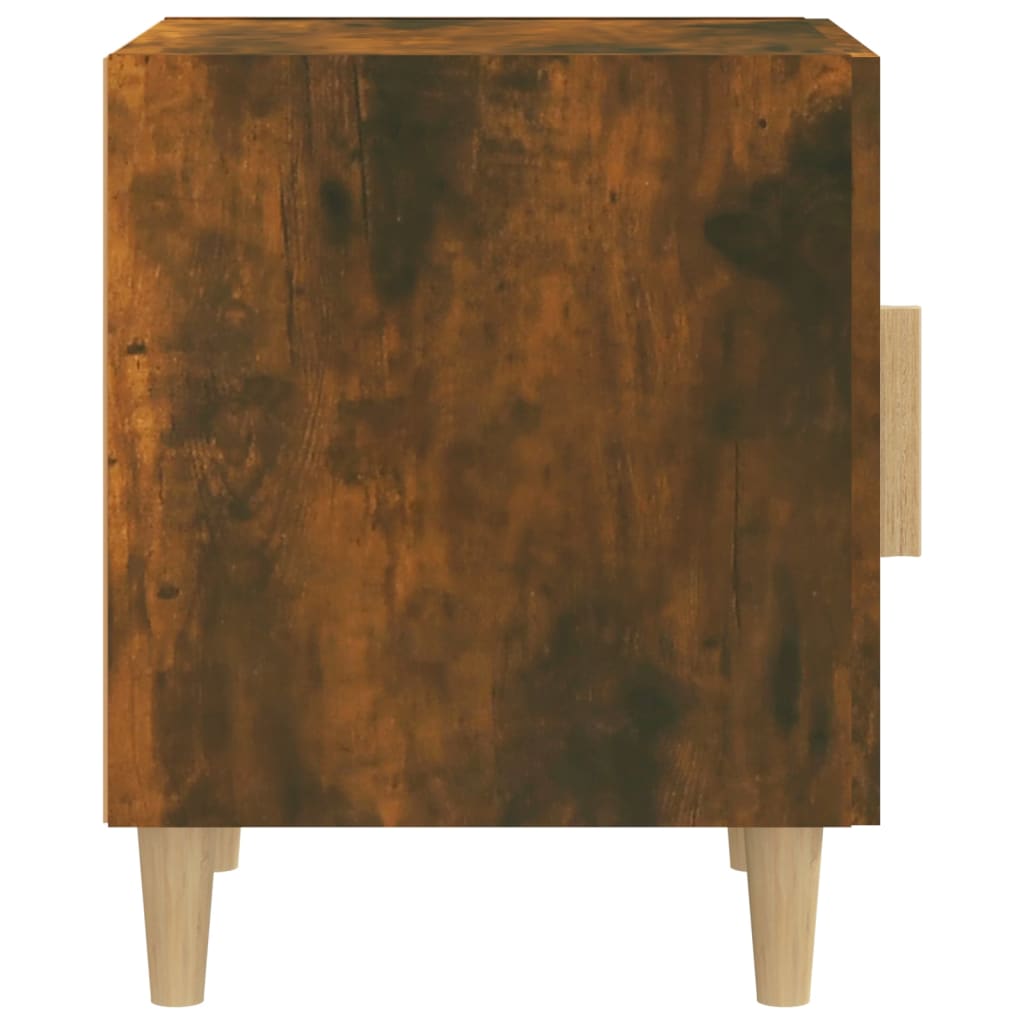Tables de chevet 2 pcs. Matériau en bois de chêne fumé