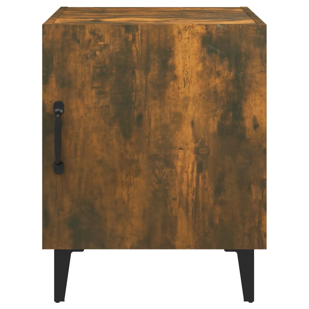 Tables de chevet 2 pcs. Matériau en bois de chêne fumé