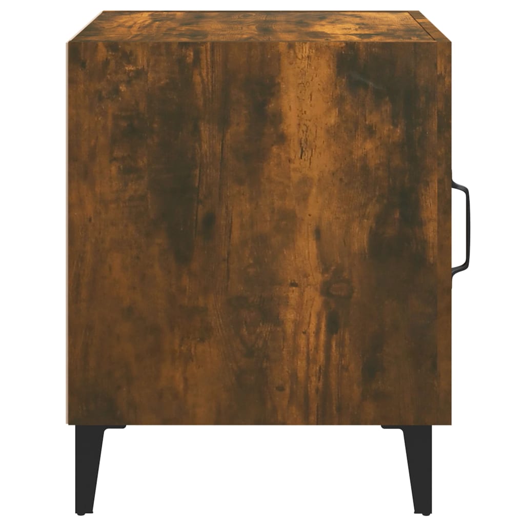 Tables de chevet 2 pcs. Matériau en bois de chêne fumé
