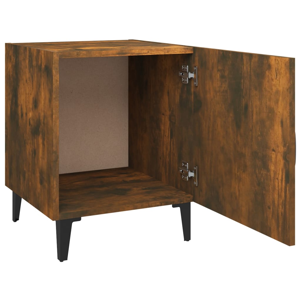 Tables de chevet 2 pcs. Matériau en bois de chêne fumé