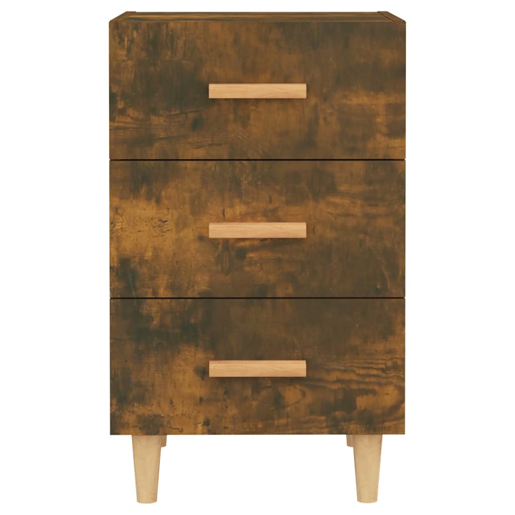 Bedside table smoked oak 40x40x66 cm wood material