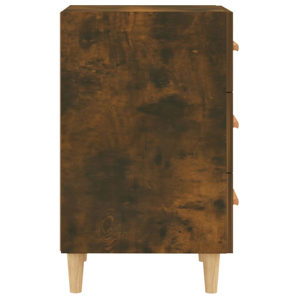 Bedside table smoked oak 40x40x66 cm wood material