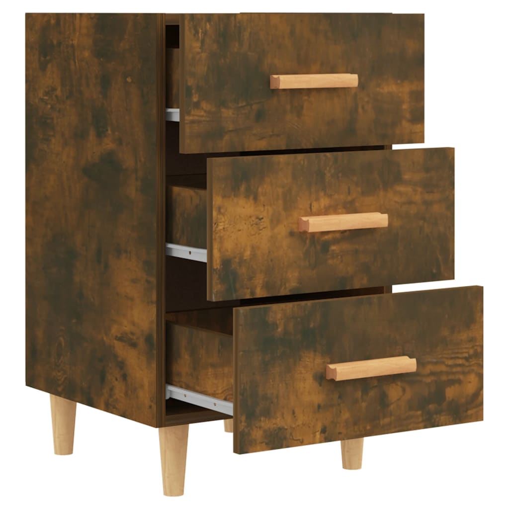 Bedside table smoked oak 40x40x66 cm wood material