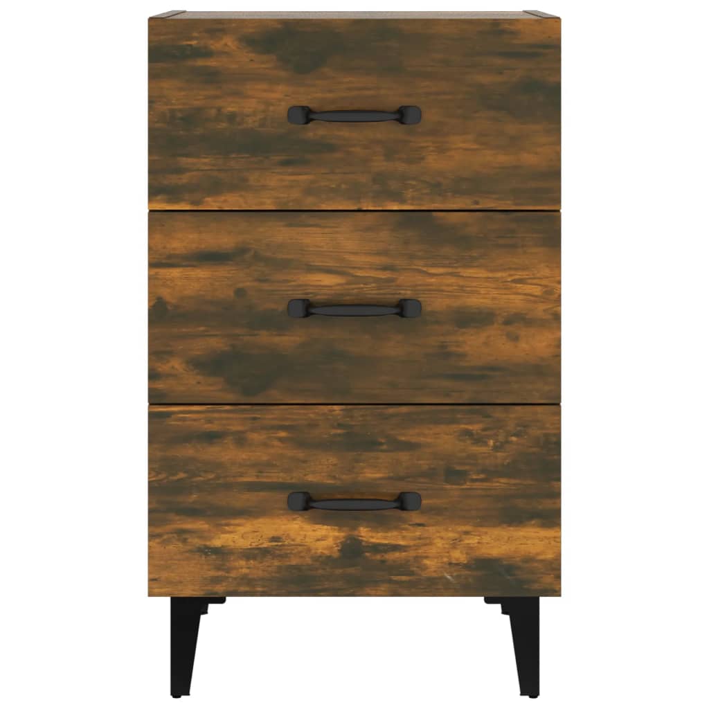 Bedside table smoked oak 40x40x66 cm wood material