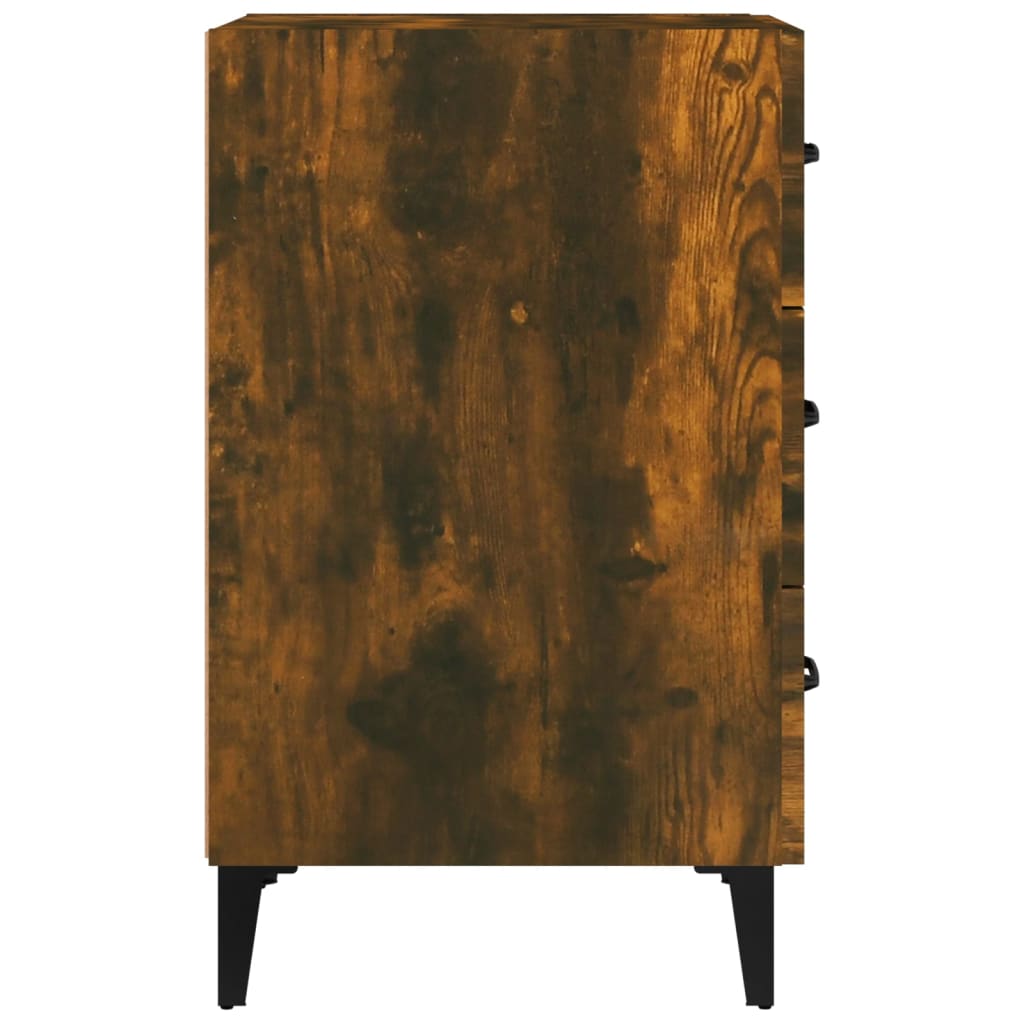 Bedside table smoked oak 40x40x66 cm wood material