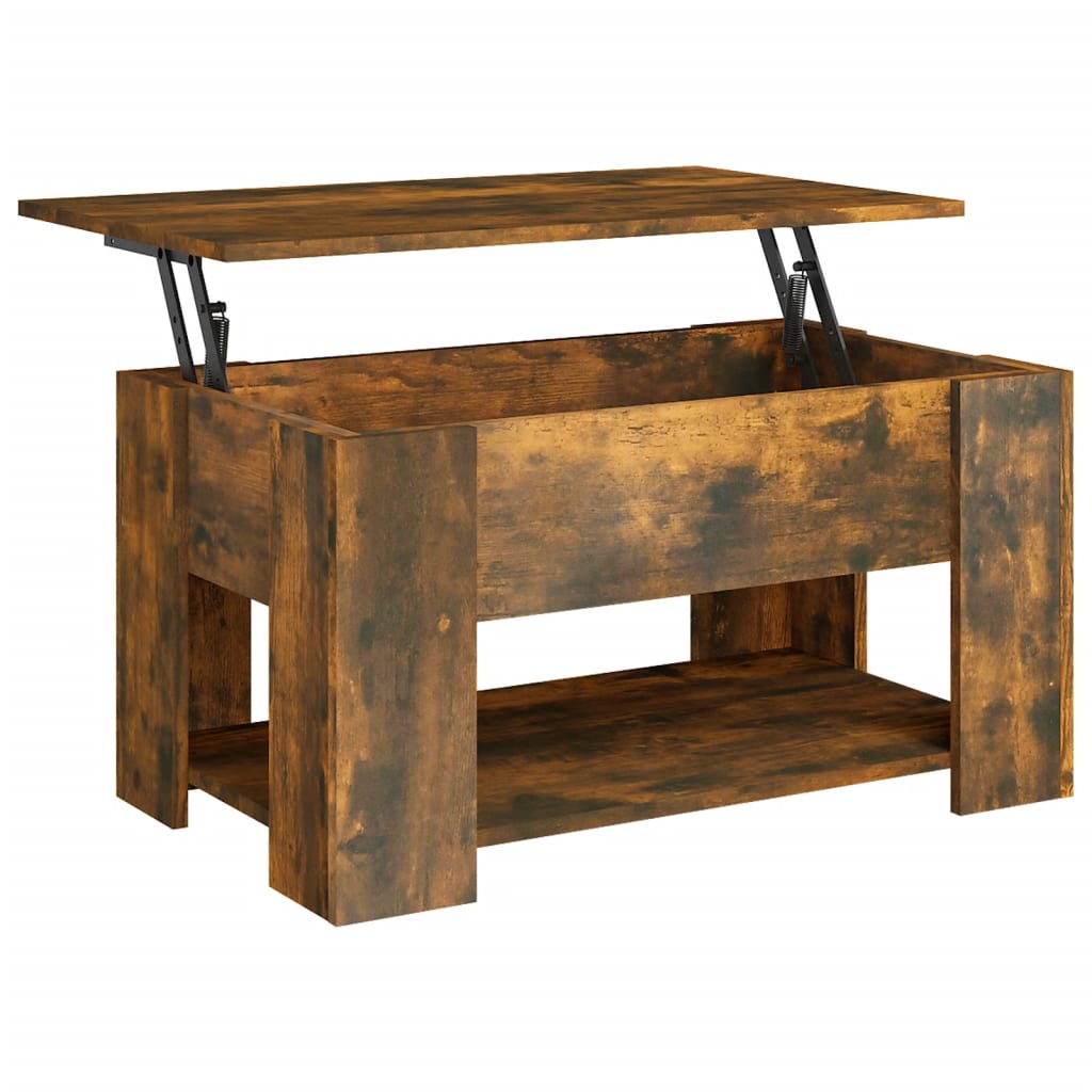 Coffee table smoked oak 79x49x41 cm wood material