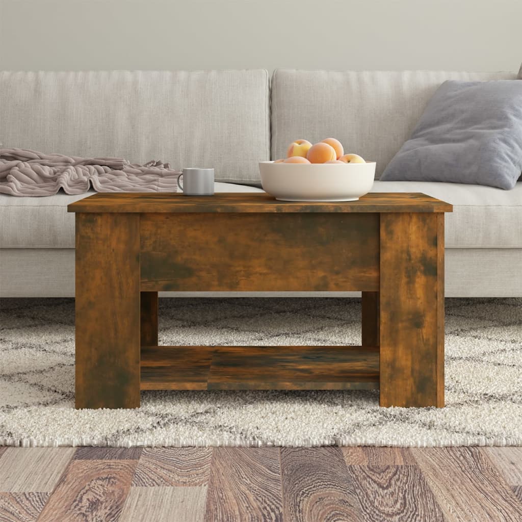 Coffee table smoked oak 79x49x41 cm wood material