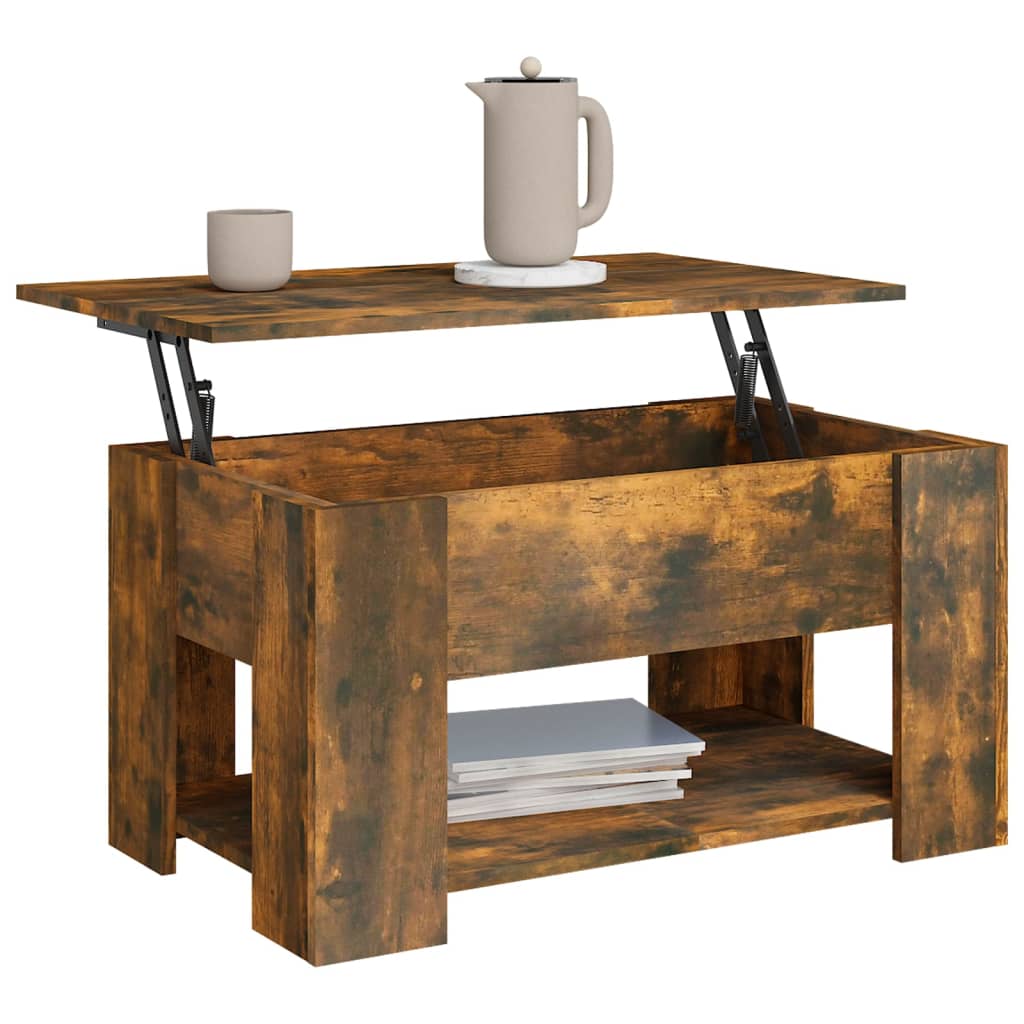 Coffee table smoked oak 79x49x41 cm wood material