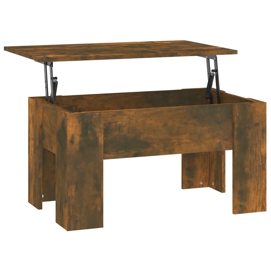 Coffee table smoked oak 79x49x41 cm wood material