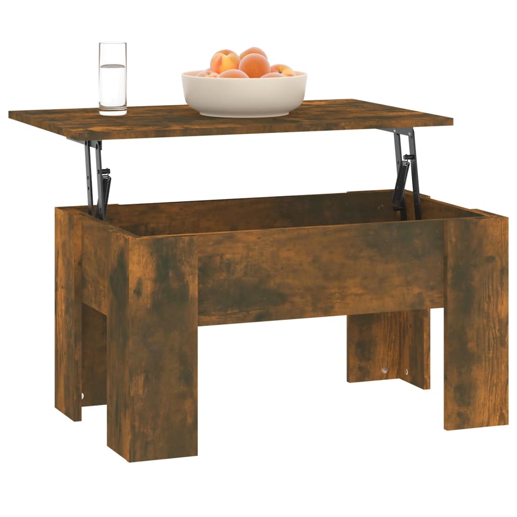 Coffee table smoked oak 79x49x41 cm wood material