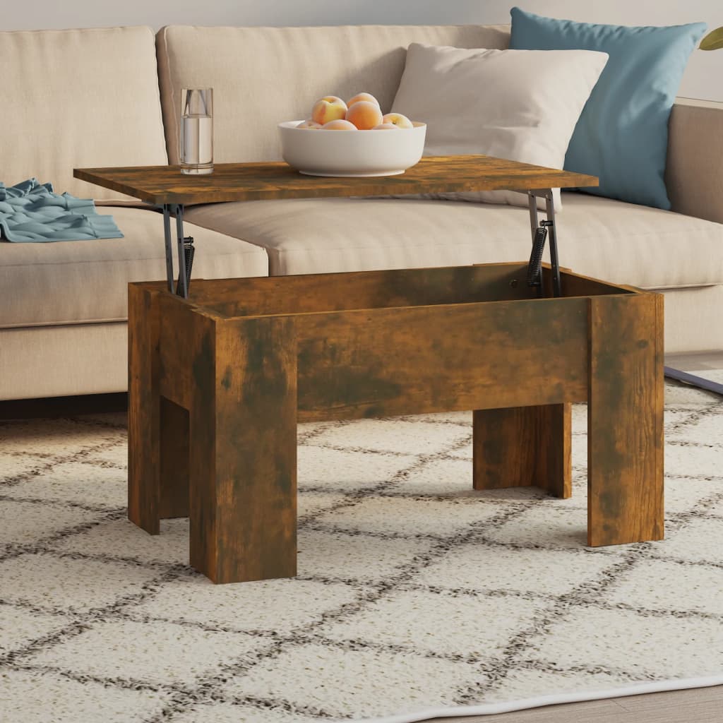 Coffee table smoked oak 79x49x41 cm wood material