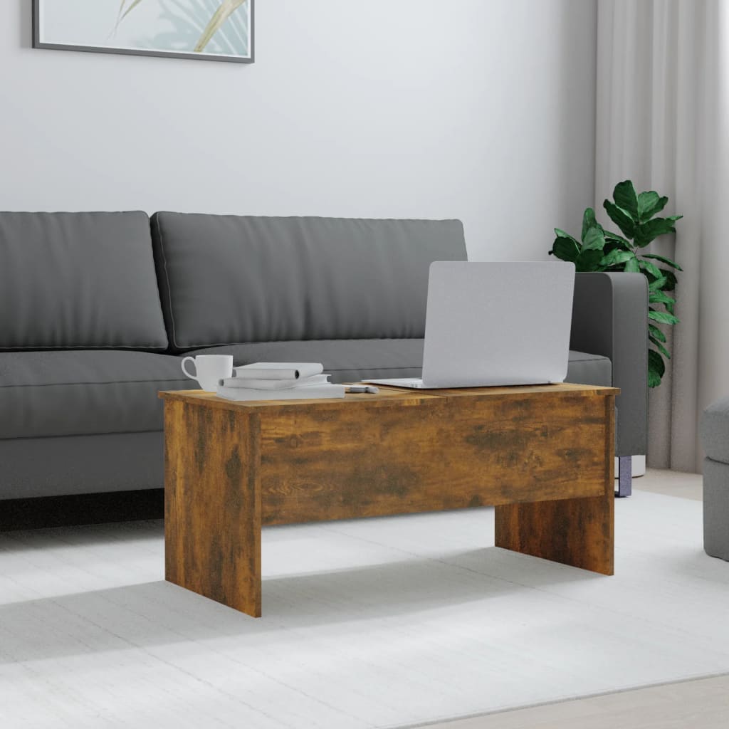Coffee table smoked oak 102x50.5x46.5 cm wood material