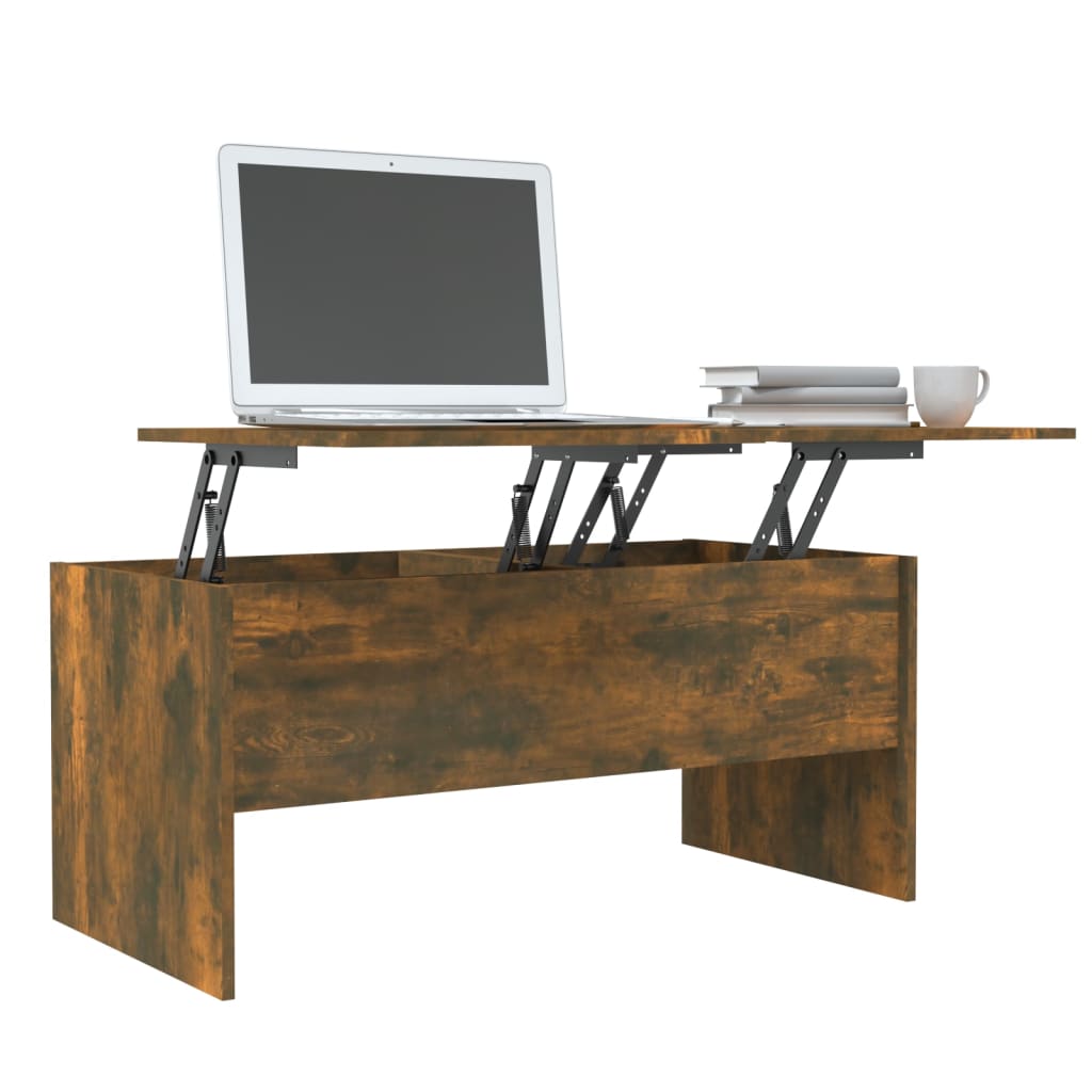 Coffee table smoked oak 102x50.5x46.5 cm wood material