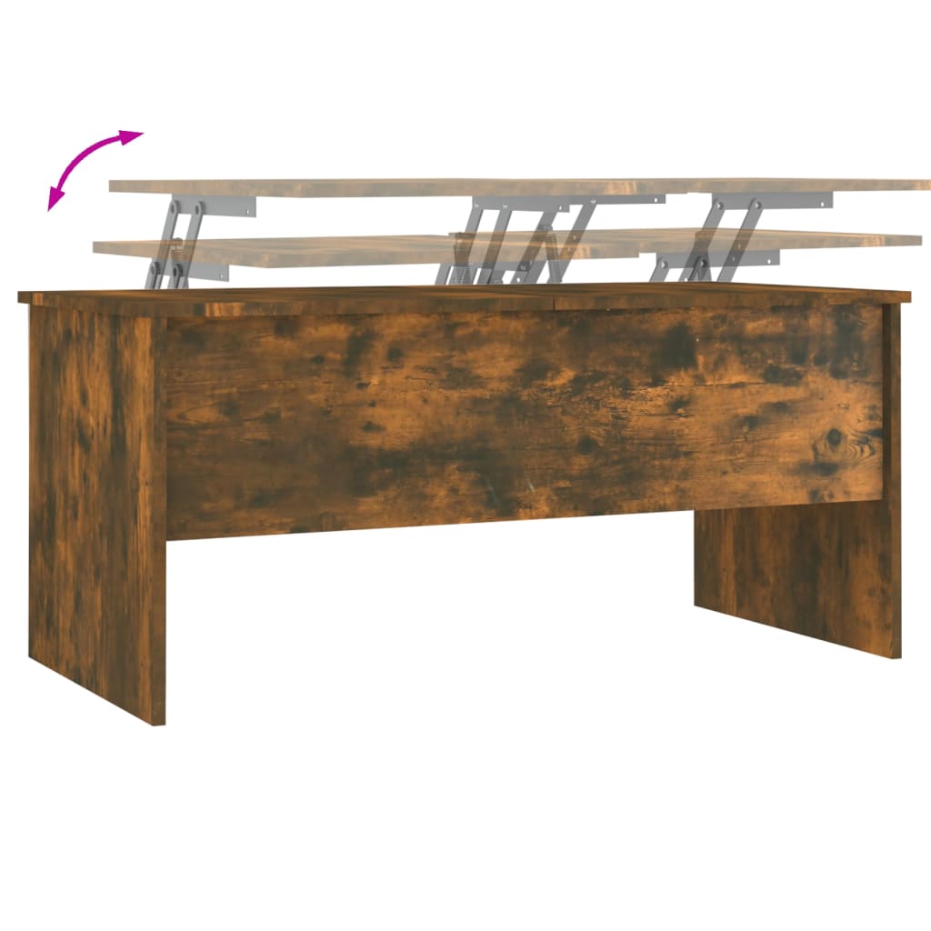 Coffee table smoked oak 102x50.5x46.5 cm wood material