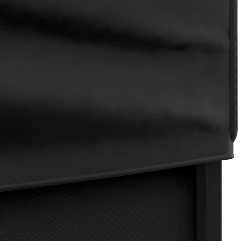 Tente de fête pliable avec parois latérales noire 3x6 m