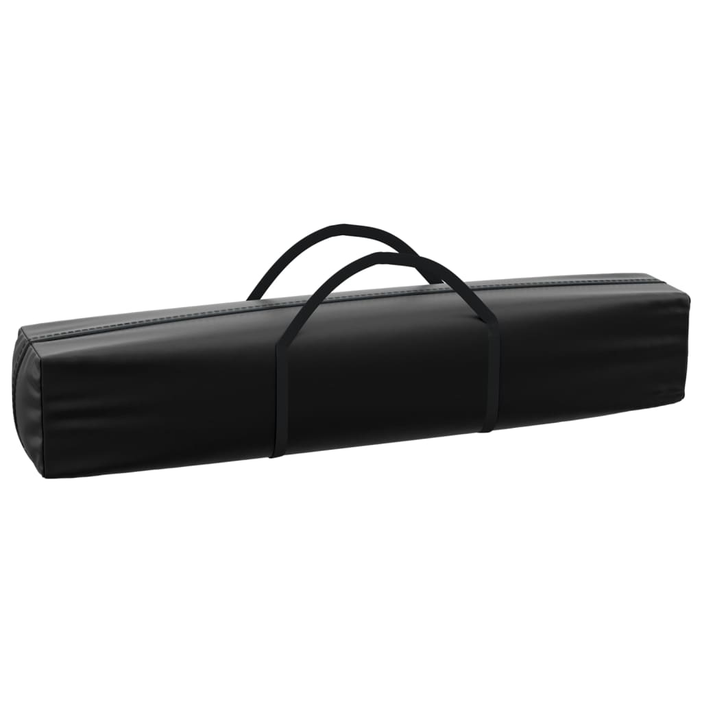 Tente de fête pliable avec parois latérales noire 3x6 m