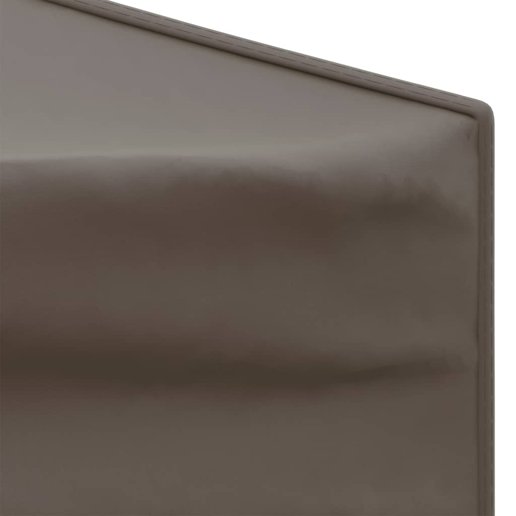 Tente de fête pliable avec parois latérales taupe 3x6 m