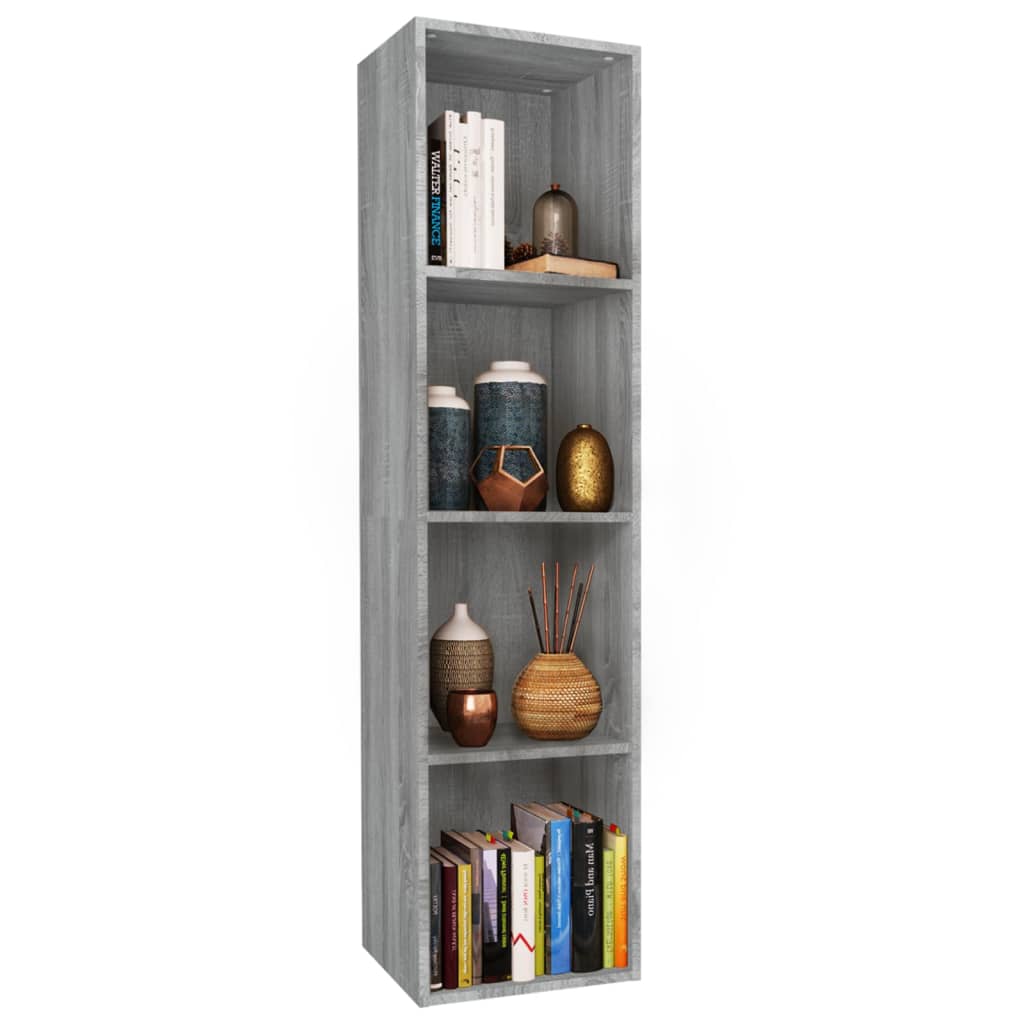 Bibliothèque/meuble TV gris Sonoma 36x30x143 cm en bois