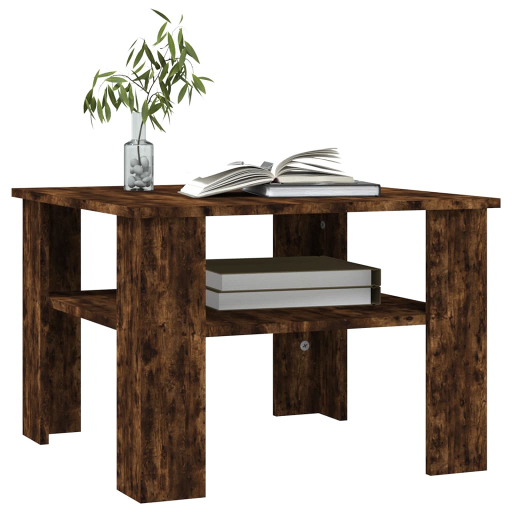 Coffee table smoked oak 60x60x42 cm wood material