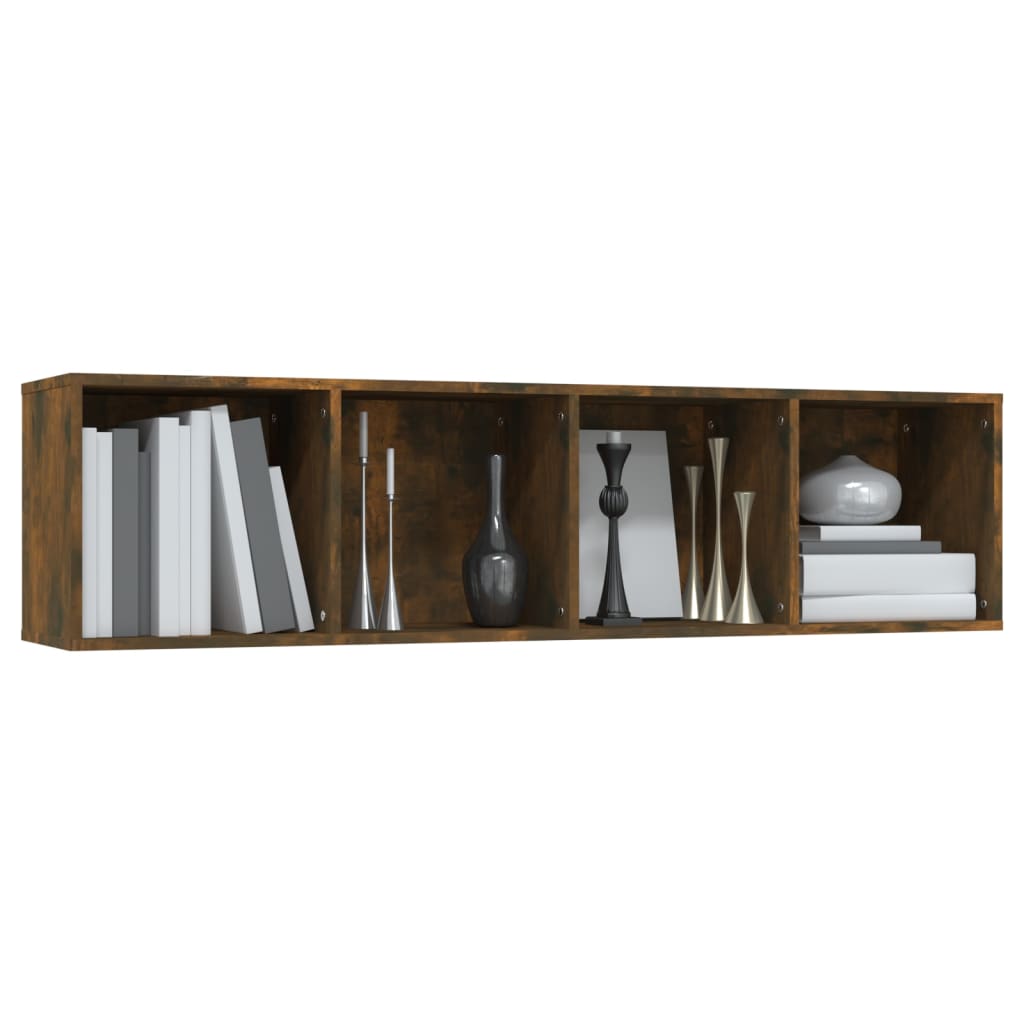 Bookcase/TV Cabinet Smoked Oak 143x30x36cm Wood Material