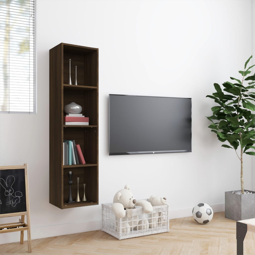 Bookcase/TV cabinet oak look 143x30x36cm wood material