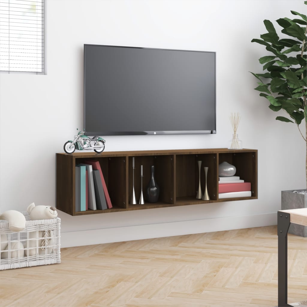 Bookcase/TV cabinet oak look 143x30x36cm wood material