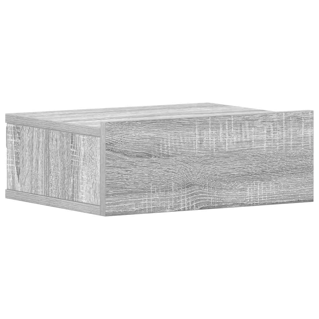 Hängende Nachttische 2 Stk. Grau Sonoma 40x30x15 cm