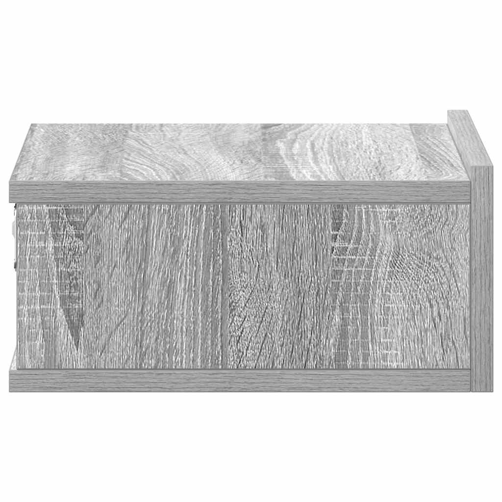 Hängende Nachttische 2 Stk. Grau Sonoma 40x30x15 cm