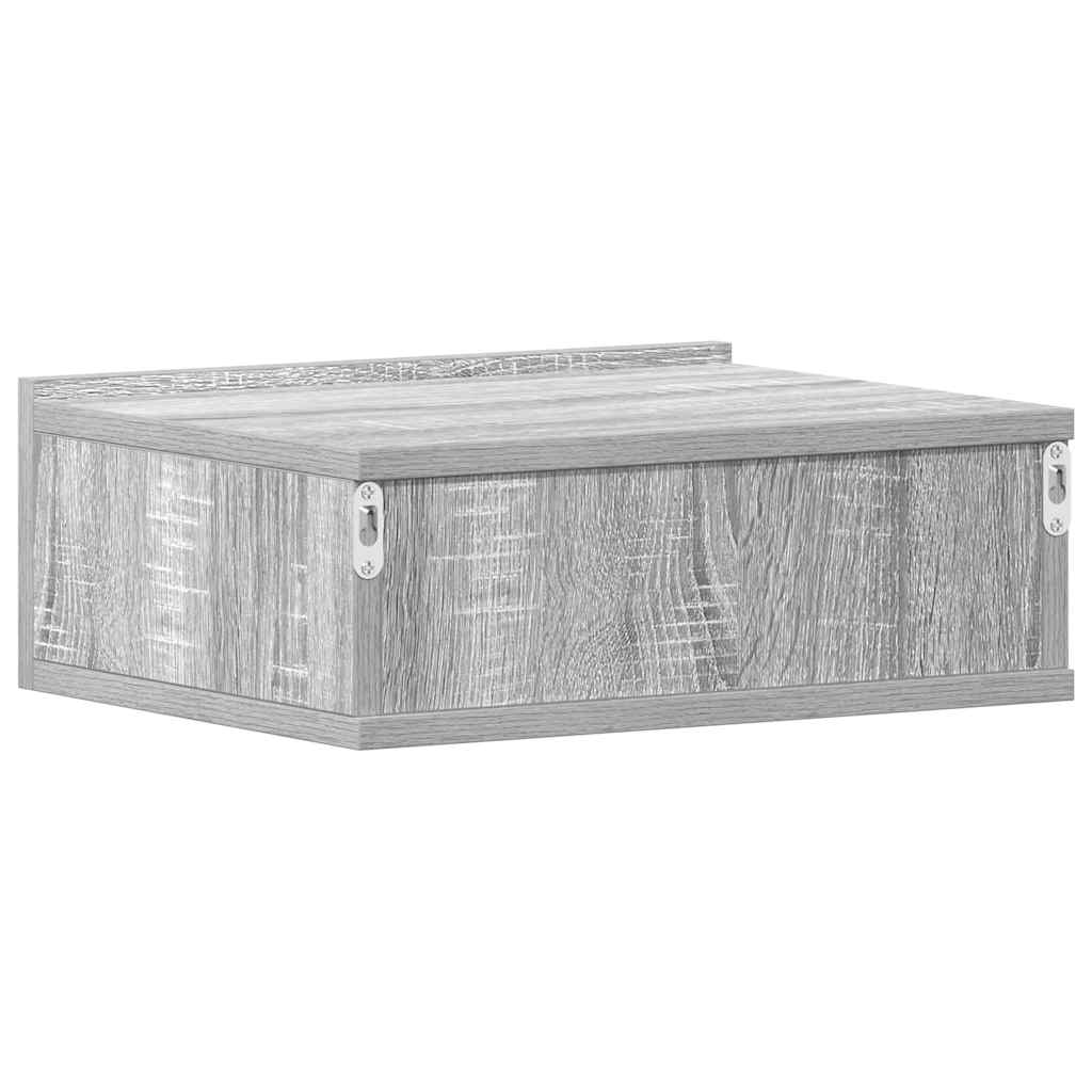 Hängende Nachttische 2 Stk. Grau Sonoma 40x30x15 cm