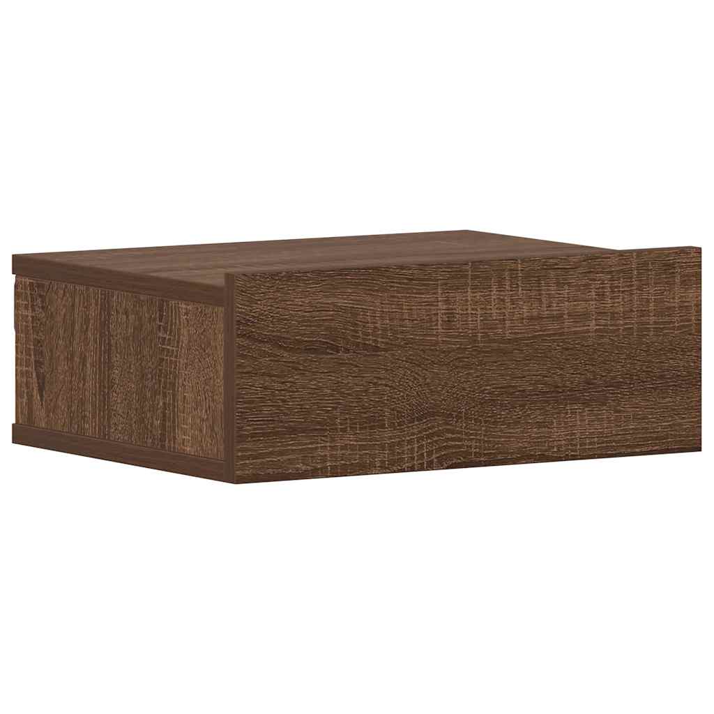 Hängende Nachttische 2 Stk Braun Eiche 40x30x15cm Holzwerkstoff