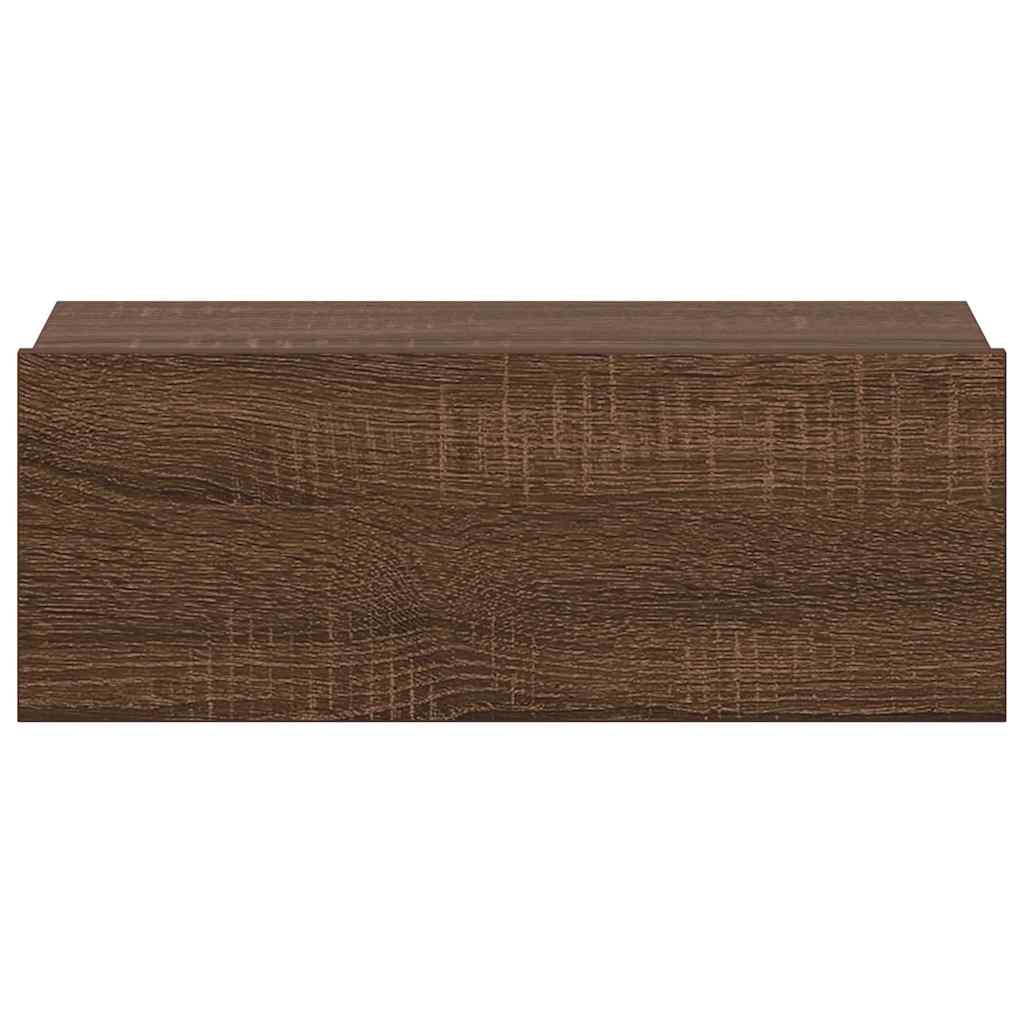 Hängende Nachttische 2 Stk Braun Eiche 40x30x15cm Holzwerkstoff
