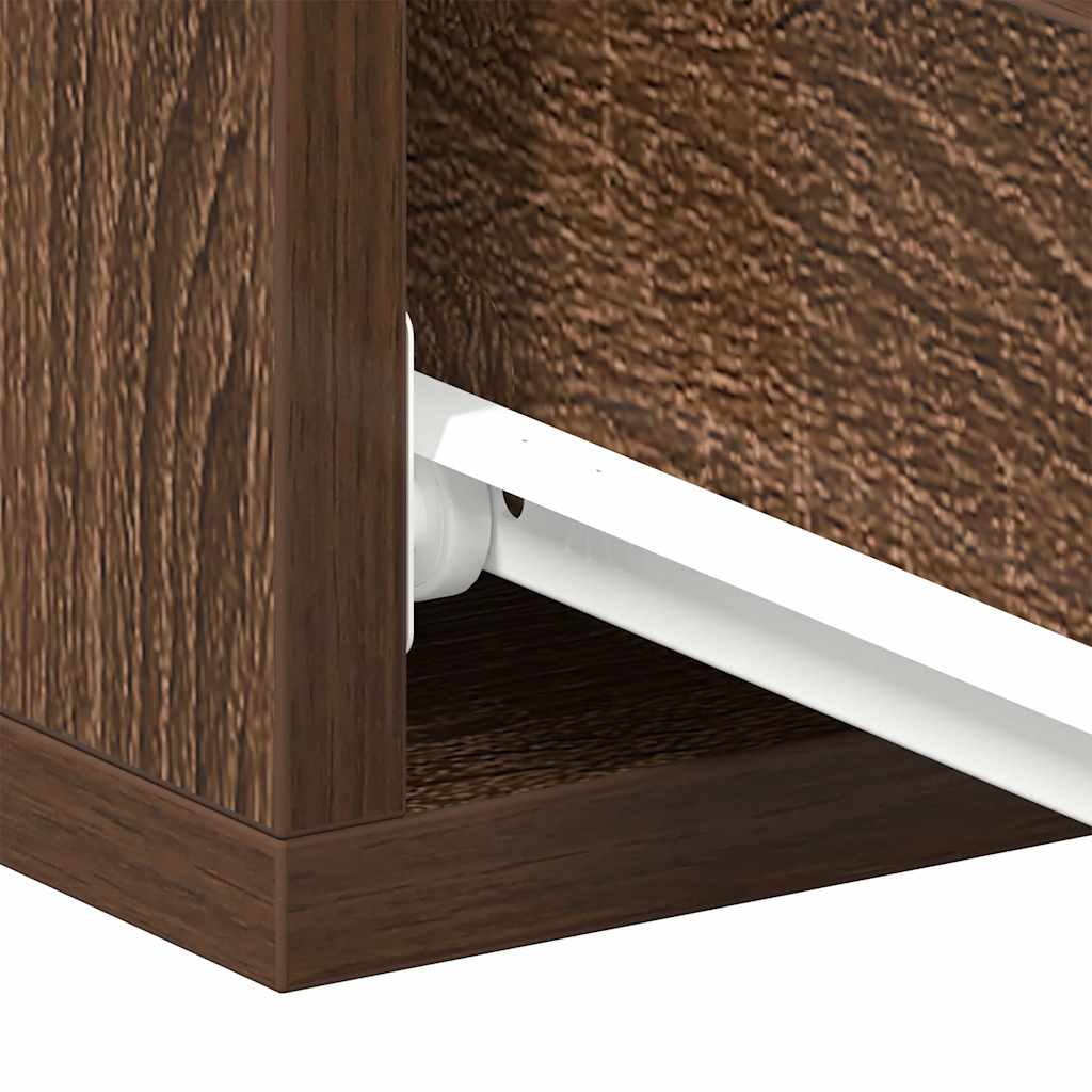 Hängende Nachttische 2 Stk Braun Eiche 40x30x15cm Holzwerkstoff