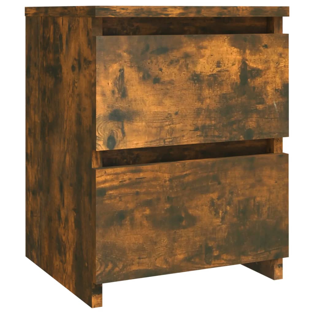 Bedside table smoked oak 30x30x40 cm wood material
