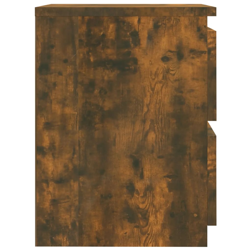 Bedside table smoked oak 30x30x40 cm wood material