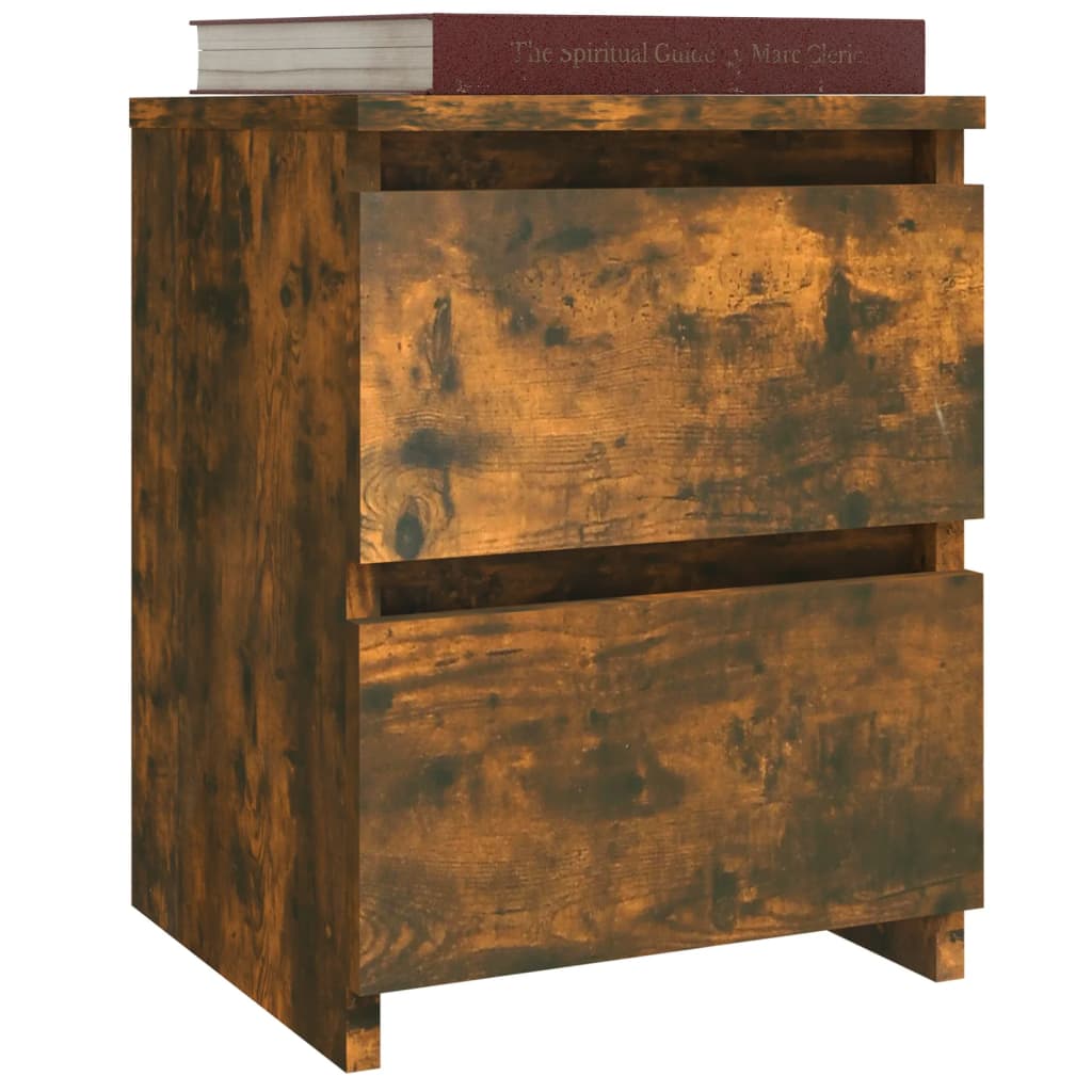 Bedside table smoked oak 30x30x40 cm wood material