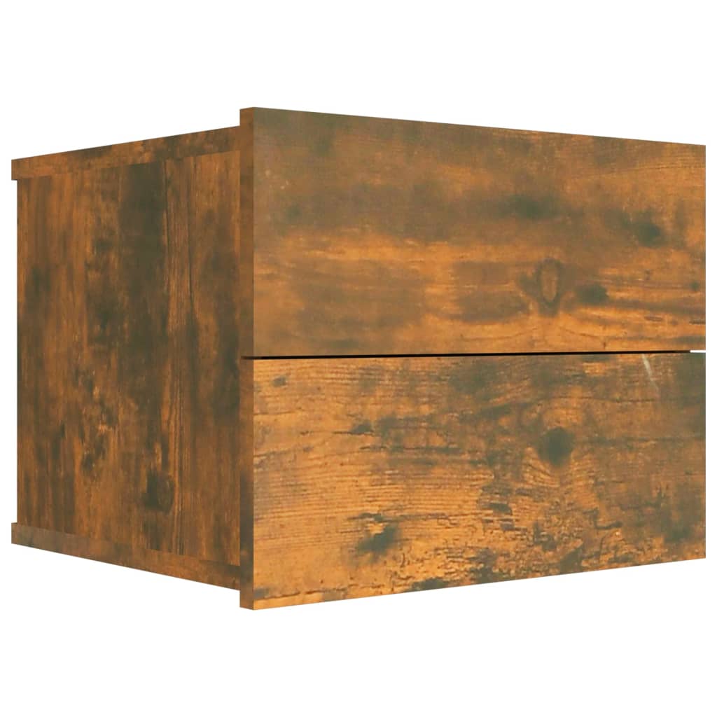 Bedside table smoked oak 40x30x30 cm wood material